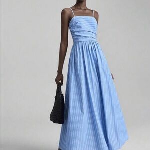 SHEIN Light Blue Striped Maxi Dress
